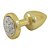 Plug Less P Dourado Com Pedra Cravejada Hard - Cromado - Imagem 1