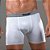 Cueca Boxer Adulto Em Microfibra Listrada Nawes - Branco - Imagem 1