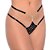 Calcinha Fio Com Joia Frontal E Strass Em Renda Patitex - Preto - Imagem 1