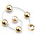 Bolinha Tailandesa Metal Colors Hard - Dourado - Imagem 2