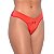 Tanga Fio Dental Microfibra Liso Com Detalhe Em Renda Rexton - Vermelho - GG - Imagem 2