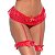 Tanga Rhaíssa Com Perneira Sexy Patitex - Vermelho - Imagem 2