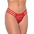 Tanga Liliam Em Renda Com Fio Triplo Lateral Patitex - Vermelho - Imagem 1