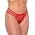 Tanga Liliam Em Renda Com Fio Triplo Lateral Patitex - Vermelho - Imagem 2
