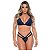 Conjunto Strappy Sem Bojo Em Renda Floral Patitex - Azul Marinho - P - Imagem 2