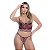 Conjunto Sensual Bicolor Rendado Hot Love - Vinho Com Nude - M - Imagem 1
