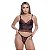Conjunto Sensual Bicolor Rendado Hot Love - Preto Com Terra - P - Imagem 2