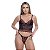 Conjunto Sensual Bicolor Rendado Hot Love - Preto Com Terra - P - Imagem 1