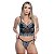 Conjunto Sensual Bicolor Rendado Hot Love - Preto Com Azul Claro - GG - Imagem 2
