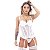 Espartilho Em Tule Com Detalhes Em Renda Macler - Branco - P - Imagem 1