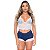 Short Doll Em Malha Com Renda Sexy Hot Love - Azul Marinho Com Branco - P - Imagem 2