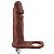 Anel Companheiro Amigão Com Vibro 18 X 3 Cm Soulsex - Chocolate - Imagem 1