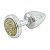 Plug Less P Cromado Com Pedra Cravejada Hard - Dourado - Imagem 2
