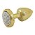 Plug Less P Dourado Com Pedra Cravejada Hard - Cromado - Imagem 2