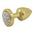 Plug Less P Dourado Com Pedra Cravejada Hard - Cromado - Imagem 1