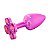 Plug Anal Formato Trevo P Hard - Rosa - Imagem 1