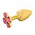 Plug Anal Formato Trevo M Hard - Dourado - Imagem 2