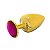 Plug M Em Metal Com Pedra Hard - Dourado - Imagem 2