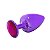 Plug M Em Metal Com Pedra Hard - Lilas - Imagem 1