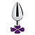Plug Anal De Aço Trevo Tamanho M Sexy Import - Roxo - Imagem 2