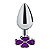 Plug Anal De Aço Trevo Tamanho M Sexy Import - Roxo - Imagem 1