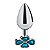 Plug Anal De Aço Trevo Tamanho M Sexy Import - Azul Claro - Imagem 1