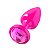 Plug Anal Rosa Com Joia Diversão Ao Cubo - Rosa - Imagem 1