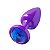 Plug Anal Roxo Com Joia Diversão Ao Cubo - Azul - Imagem 1