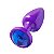 Plug Anal Roxo Com Joia Diversão Ao Cubo - Azul - Imagem 2