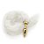 Plug Anal P Em Abs Dourado Com Rabo Linha Less Hard - Branco - Imagem 1