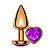 Plug Anal Coração Unique Gold La Pimienta - Lilas - Imagem 1