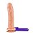 Pênis de Borracha Fogo Da Paixão Com Vibro 18 X 4,5cm Hot Flowers - Natural - Imagem 2