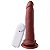 Pênis Com Vibrador E Ventosa 18 X 4 Cm Soulsex - Chocolate - Imagem 1