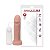 Pênis de Borracha Em Cyber Com Vibro 17 X 4cm K Gel - Bege - Imagem 1