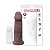 Pênis de Borracha Em Cyber Com Vibro 19 X 5cm K Gel - Chocolate - Imagem 1