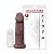 Pênis de Borracha Em Cyber Com Vibro 19 X 5cm K Gel - Chocolate - Imagem 2