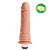 Penis De Borracha Com Vibro Interno E Escroto 19x4,6cm Hot Flowers - Imagem 2