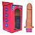 Pênis De Borracha Com Vibrador Recarregável 15,5x3,7cm Linha K-softline Kgel - Bege - Imagem 1