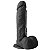 Pênis Maciço Com Ventosa 19 X 4,4 Cm Soulsex - Preto - Imagem 1