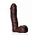 Pênis de Borracha Realística John Simples 15x4cm Upper - Chocolate - Imagem 1