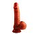 Pênis de Borracha Com Ventosa Vscn.velty - 18,3 X 3,6 Cm Sexy Import - Marrom - Imagem 1