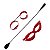 Kit Tiazinha Trio Algema Fina Dominatrixxx - Vermelho - Imagem 2