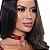 Gargantilha Com Argola Elastico Duplo Hot Love - Vermelho - Imagem 2
