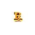 Letras Em Abs Dourado Com Strass Para Personalização Hard - R - Imagem 1