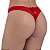 Calcinha Em Microfibra Fio Duplo Liso Com Laço Rexton - Vermelho - M - Imagem 2