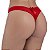 Calcinha Em Microfibra Fio Duplo Liso Com Laço Rexton - Vermelho - G - Imagem 1