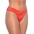 Tanga Fio Dental Microfibra Liso Com Detalhe Em Renda Rexton - Vermelho - M - Imagem 1