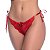Tanga Tailândesa Em Renda Com Pérolas Estimulantes Patitex - Vermelho - Imagem 1
