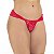 Fio Dental Playboy Rendado Com Pingente Em Metal Patitex - Vermelho - Imagem 1