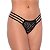 Tanga Liliam Em Renda Com Fio Triplo Lateral Patitex - Preto - Imagem 1